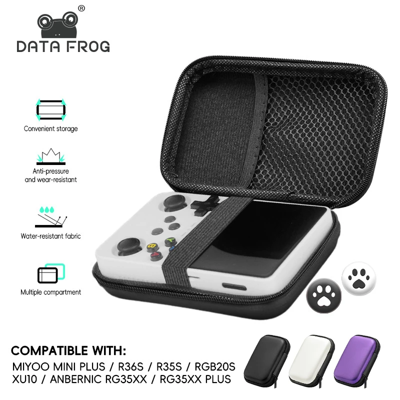 Data Frog-Sac de protection pour R36S, sacs de jeu vidéo rétro, étui OligCover pour RG35XX, R35S, ata Yoo Mini Plus Fondé