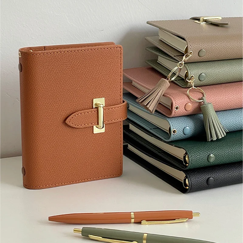 A7/C6/M5/A5 High Quality Business Office Diary Journal Notebook Retro Pu Leather Binder Record Meeting Notepad Notebook