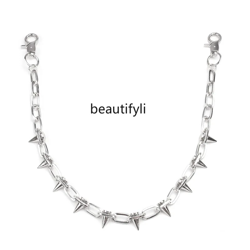 

Rivet waist chain pointed chain men's and women's hiphop personality dark European and American trouser chain