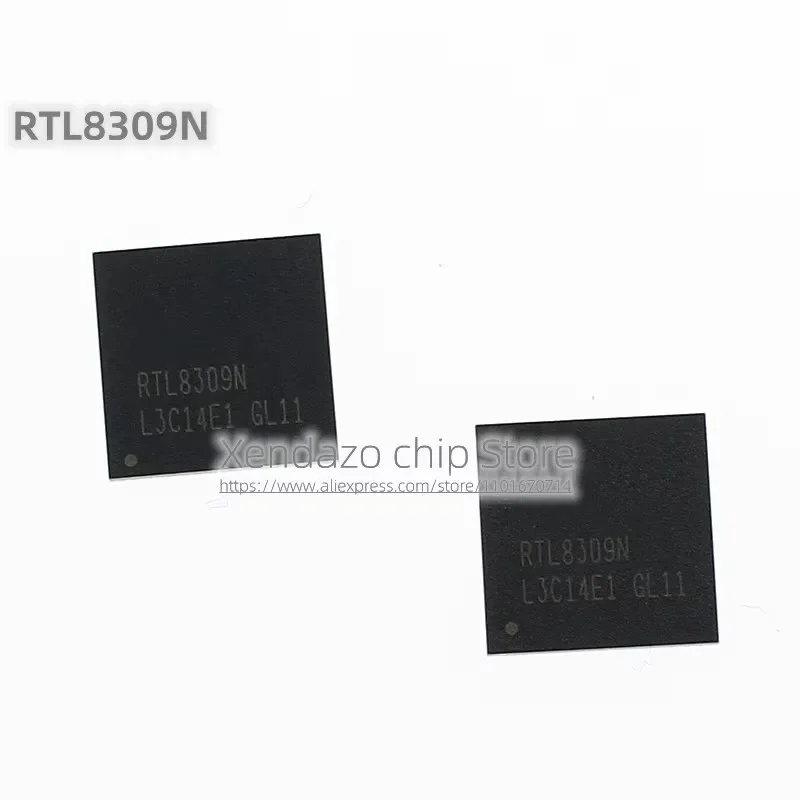 1pcs/lot RTL8309N-CG RTL8309N-VB-CG RTL8309N QFN-64 package Original genuine 100M 8-port switch chip Ethernet controller chip
