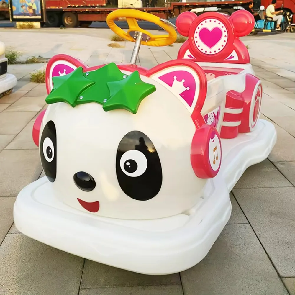 New Children's Square Electric Car Four-Wheeled Bumper Cars Two-Person Ride-on Electric Vehicles for Children