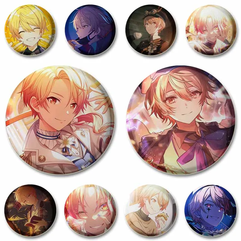 

Music Game Project SEKAI Pins Wonderlands×Showtime Tenma Tsukasa Round Brooch Handmade Tinplate Cartoon Badge Jewelry Gifts