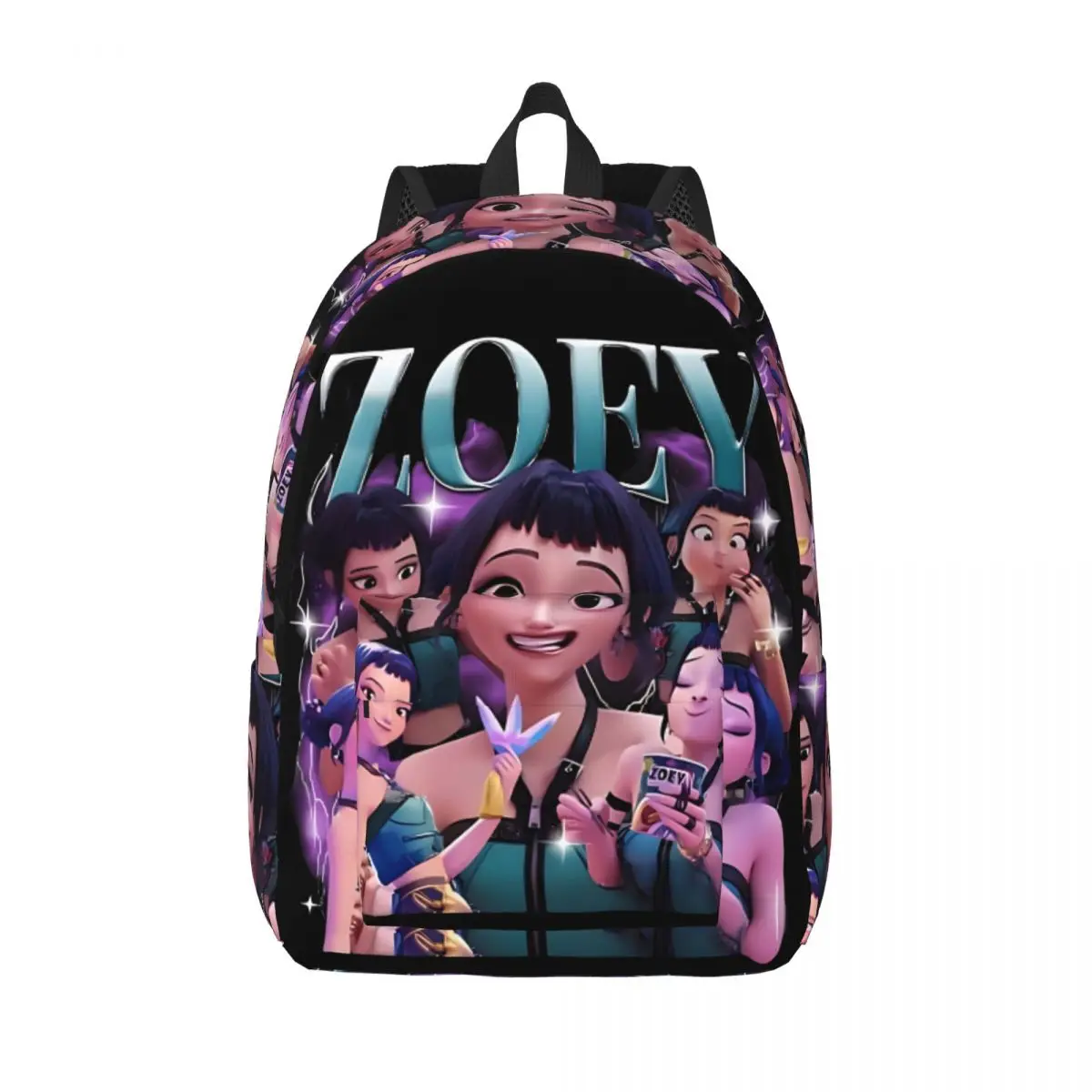

Kpop Demon Hunters Zoey Huntrix Fashion Backpack Sports Student Hiking Travel Daypack for Men Women Laptop Canvas Bags