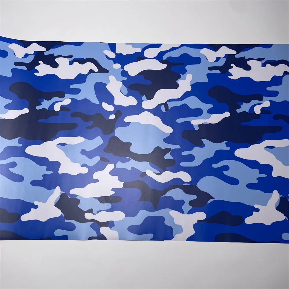 

Водостойкая камуфляжная виниловая пленка, самоклеящаяся синяя наклейка, лист для упаковки автомобиля, мотоцикла, велосипеда, ноутбука, Стайлинг, наклейка