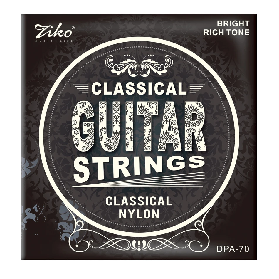 ZIKO DPA-70 Classical Guitar Strings Nylon Core Silver Plated Copper Wound High Tension