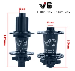 LQ.LEQI V6 Mtb Hub 36H Bearing HG Mountain Bike Freehub Rear Hub Noisy Cube Bicycle Bushings7/8/9/10/11/12Speed qr/THRU