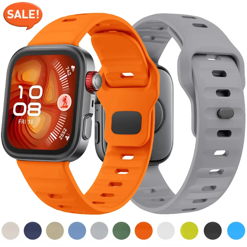 【セール中】Huawei Watch Fit 4 Pro/4/3用 新型スポーツシリコンストラップ、ソフトで通気性のあるブレスレット型ウォッチバンド、Huawei Watch Fit 4 Pro/4/3用ベルト