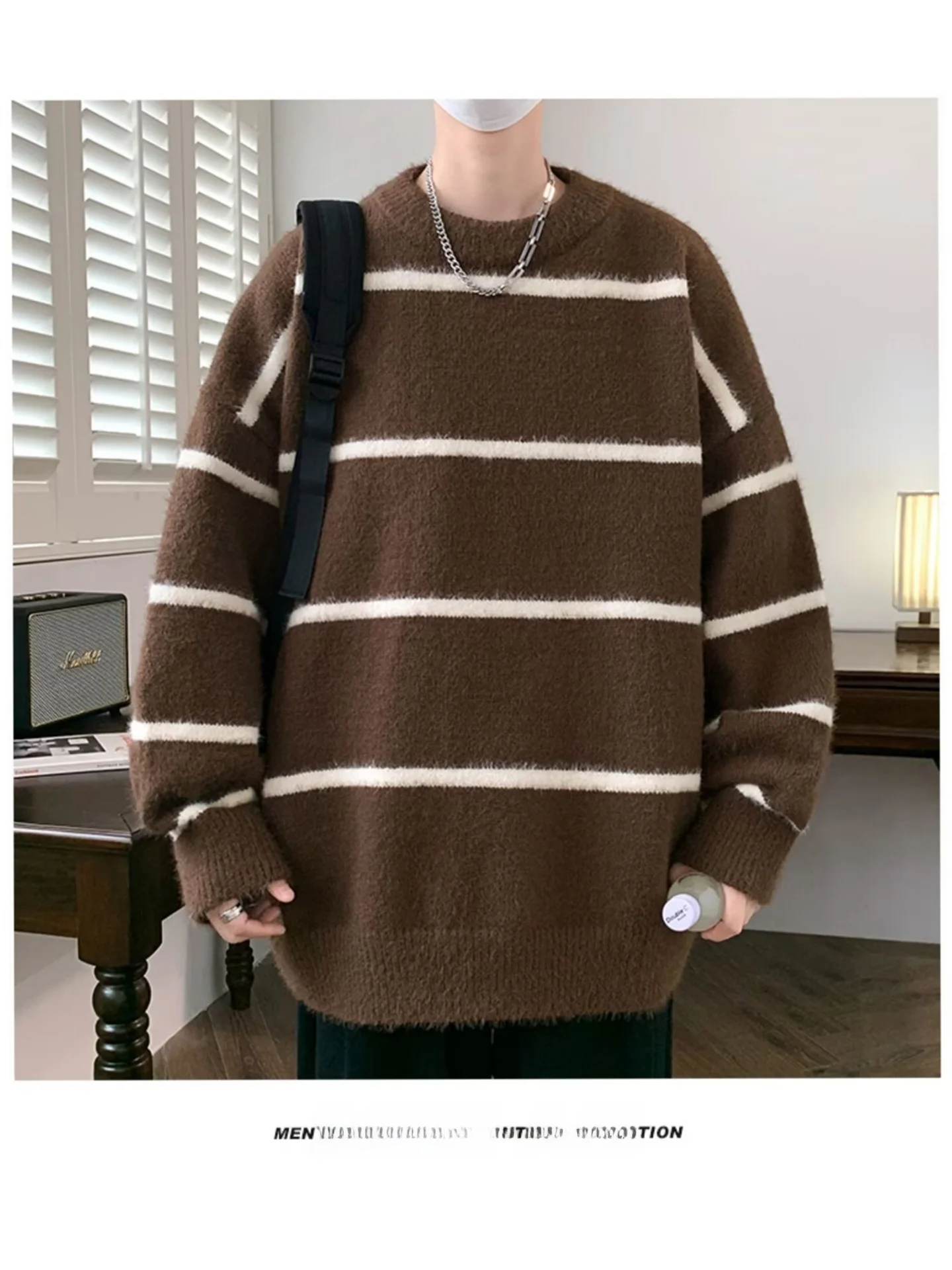 

Thiened вязаная основа irt круглый свитер Ne для мальчиков-подростков теплая повседневная одежда из полиэфирного волокна длинная школьная одежда све