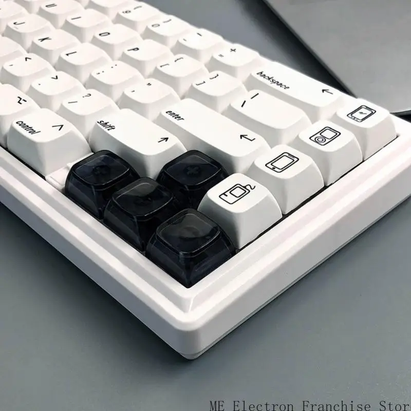 T5EA 4/20Keys XDAプロファイル透明なクリスタルブランクキーキャップセットチェリーMXスイッチ