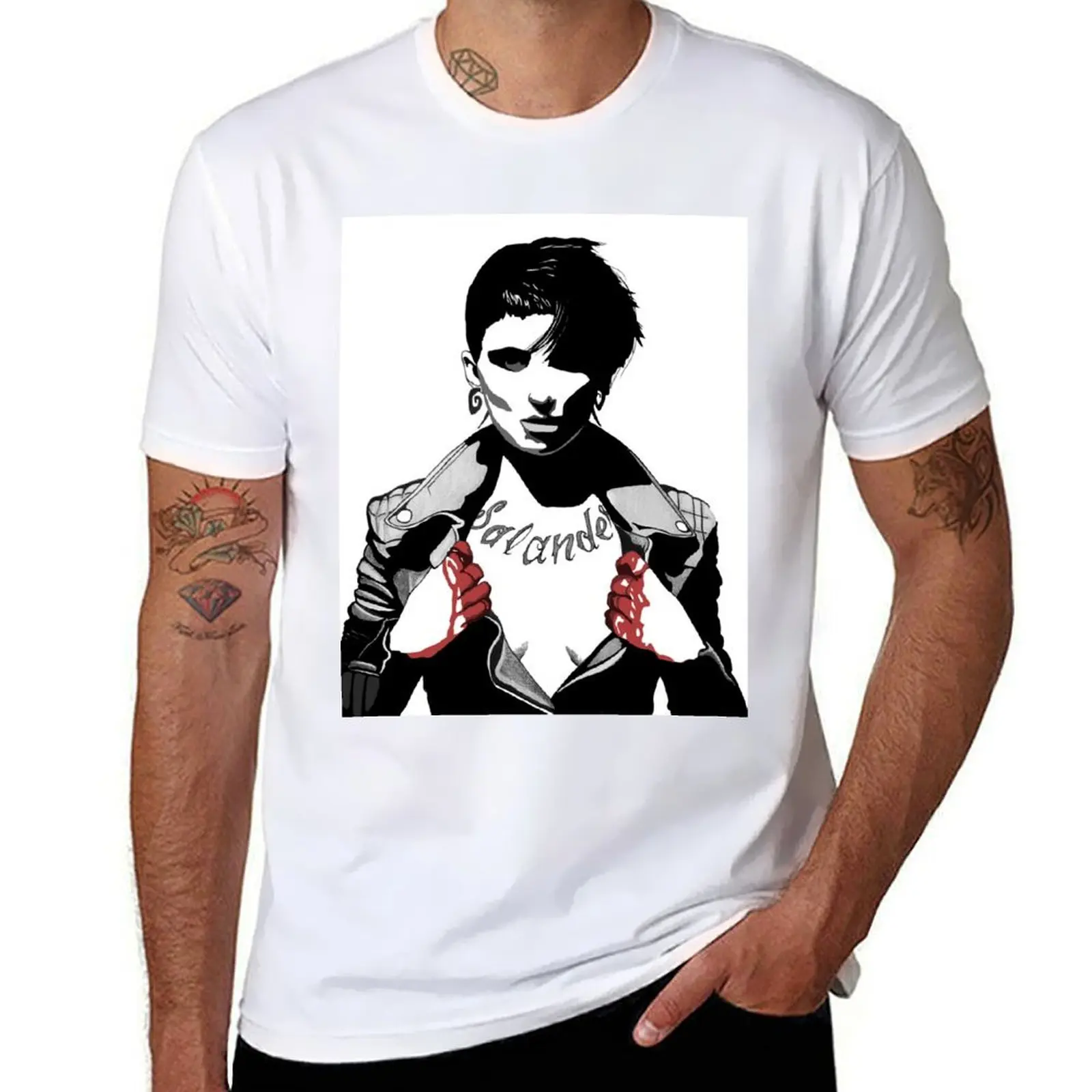 

Lisbeth Salander - Light T-Shirt man t shirt cotton high quality t shirt men 100% cotton luxury brand T-Shirt