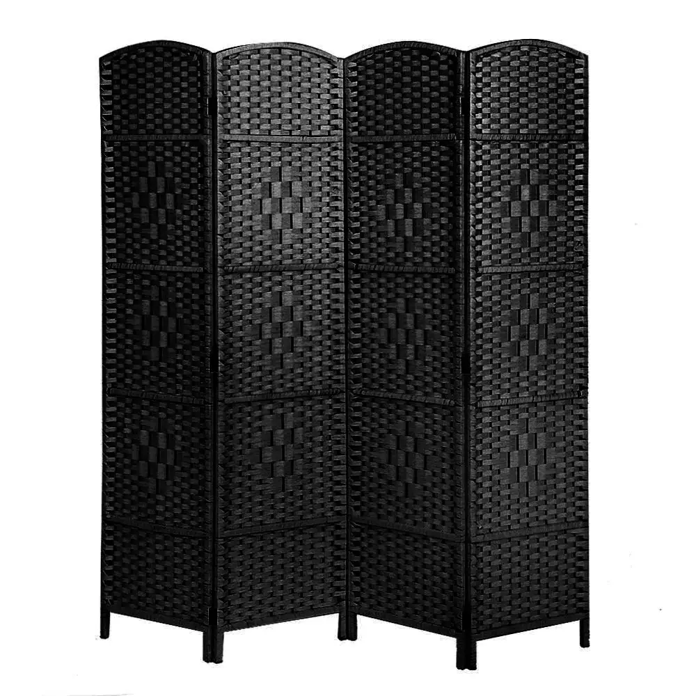 High quality customized hotel decorative colorful paper rope knitted folding screen room dividers