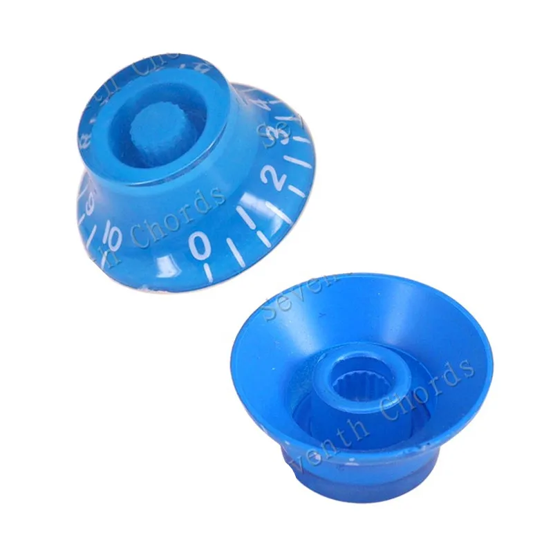 

40Pcs Blue Flying Saucer Style Electric Bass Guitar Speed Tone Tunning Knobs volume Control Knobs Guitar Accessories