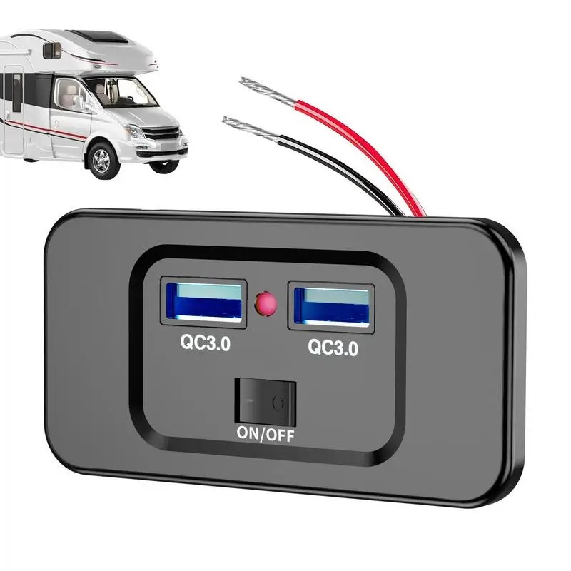 

Многофункциональное быстрое зарядное устройство USB 12 В, 72 Вт для Campervan, автофургона, Автодома, адаптер для розеток, запасные части для автофургона, аксессуары