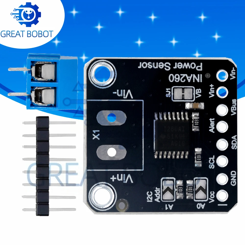 INA260 Voltage Current Power Sensor Module High Or Low Side Measurement Circuit Monitoring