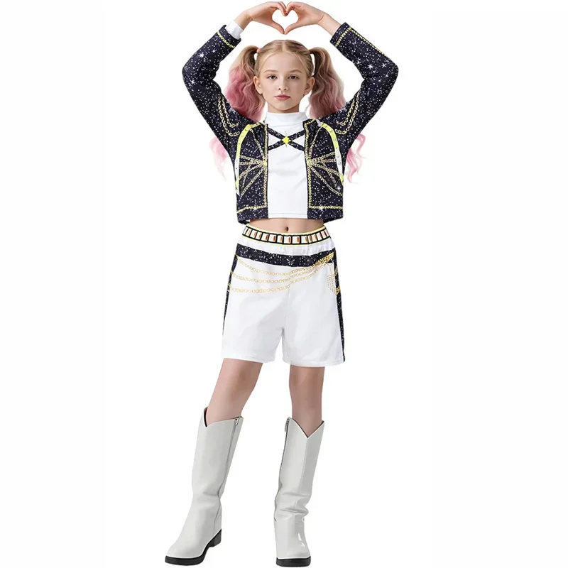 Meisjeskleding Sets Kinderen Cartoon Cosplay Suits Kids K-Pop Stage Performance 2 Stuks Meisjes Film Rollenspel Kostuum outfits