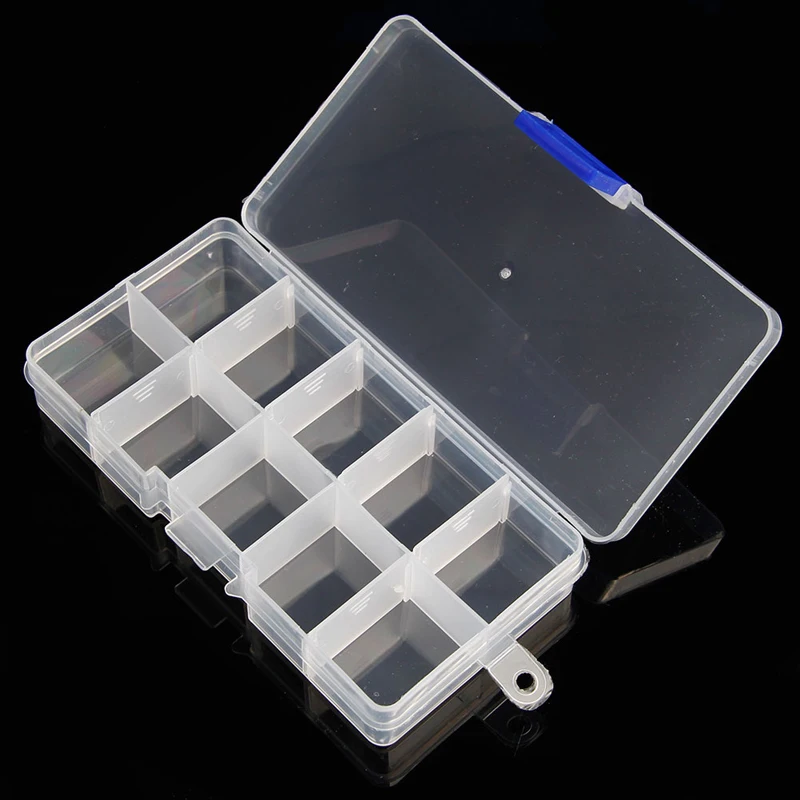 Plastic Storage Container Transparent Storage Box with Adjustable Partition Can Hold Handicrafts Jewelry and Small Drop Shipping