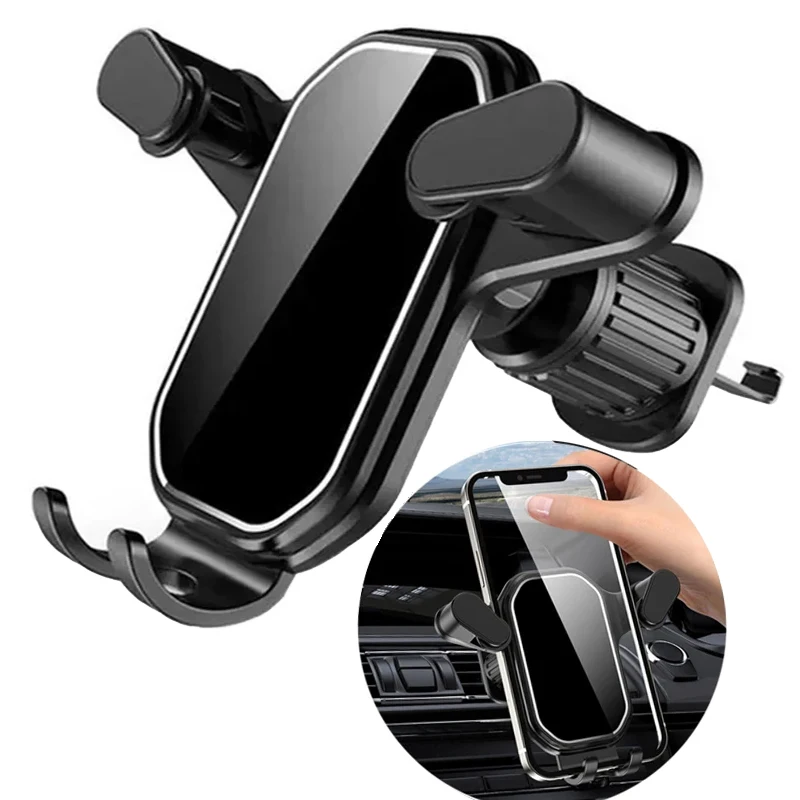 Universal Car Air Vent Clip Mount Hook Gravity Car Phone Stand Smartphones GPS Holder Mobile Bracket Support For IPhone Xiaomi 