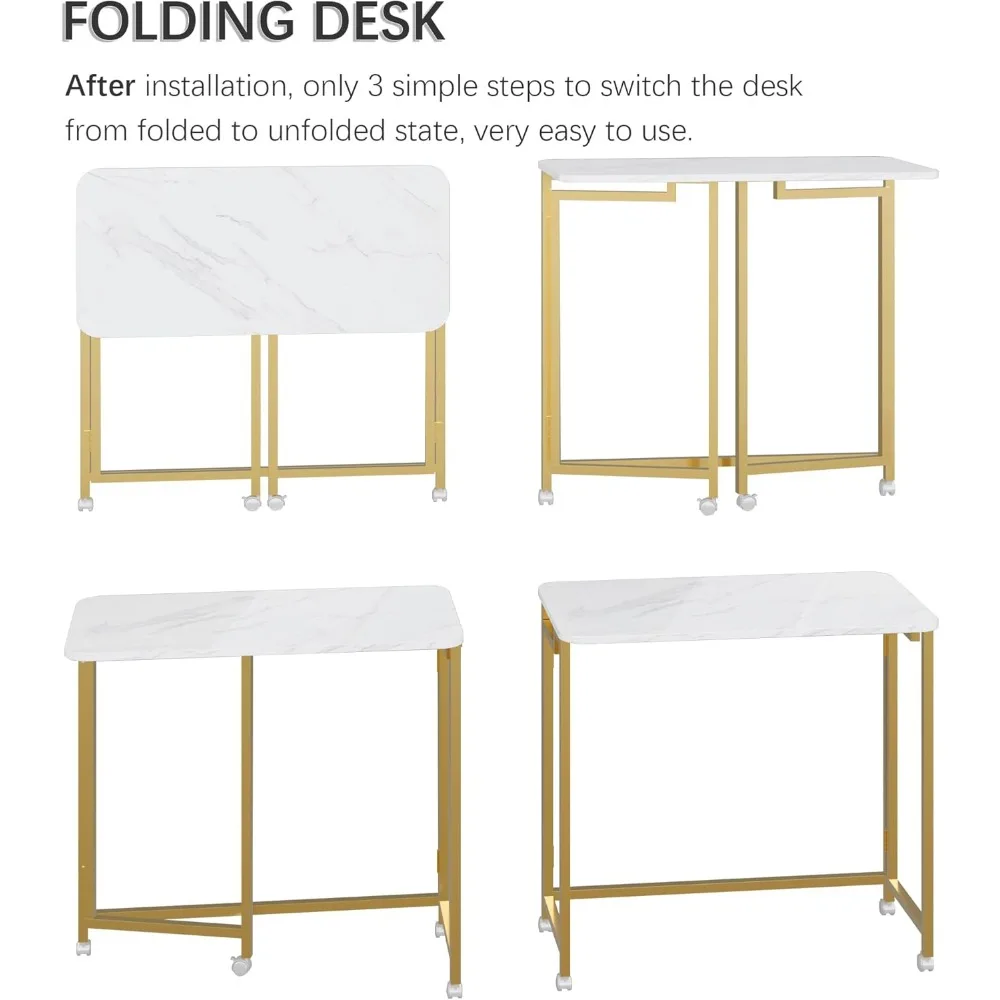 مكتب كمبيوتر محمول محمول على عجلات للمساحات الصغيرة - طاولة كمبيوتر متنقلة مع تصميم قابل للطي للمكتب المنزلي والأريكة الأمريكية