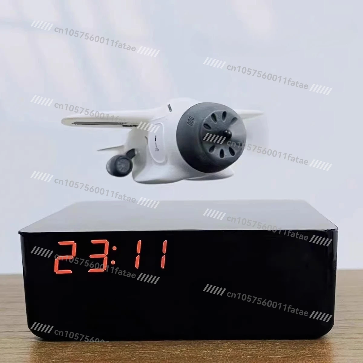 

Electronic Clock Hovering Airplane Desktop Toy Handmade Magnetic Levitation Ornament High-tech