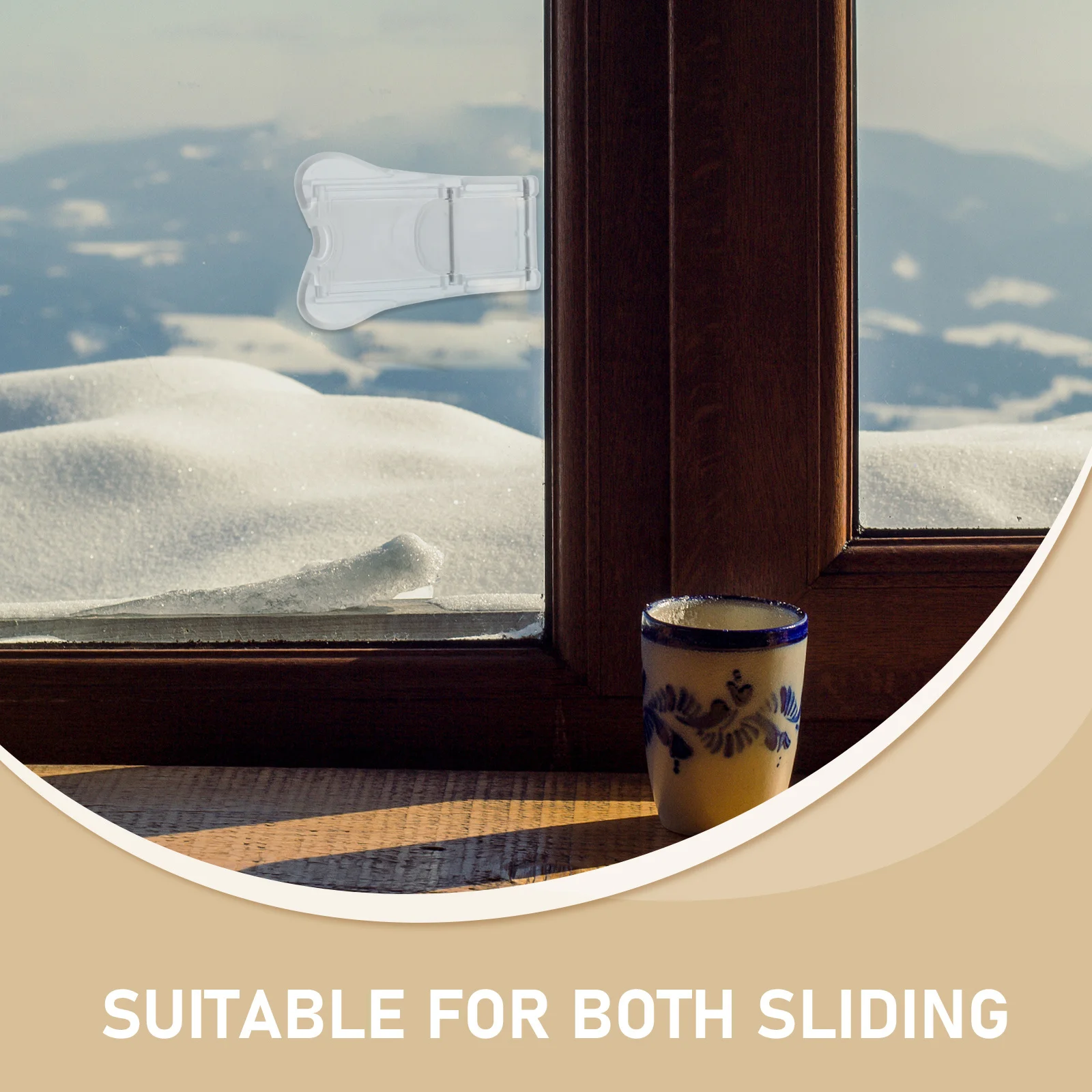 4 قطعة أقفال نافذة سلامة الطفل شفافة انزلاق الباب الطفل برهان مزلاج سهلة التركيب العالمي صالح دائم ABS #5