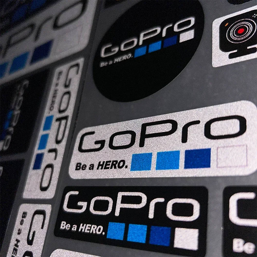 GoPro HERO Extreme Sports Reflective Sticker Motorcycle Modified Tailbox Decoration Skateboard Helmet Sticker image 3