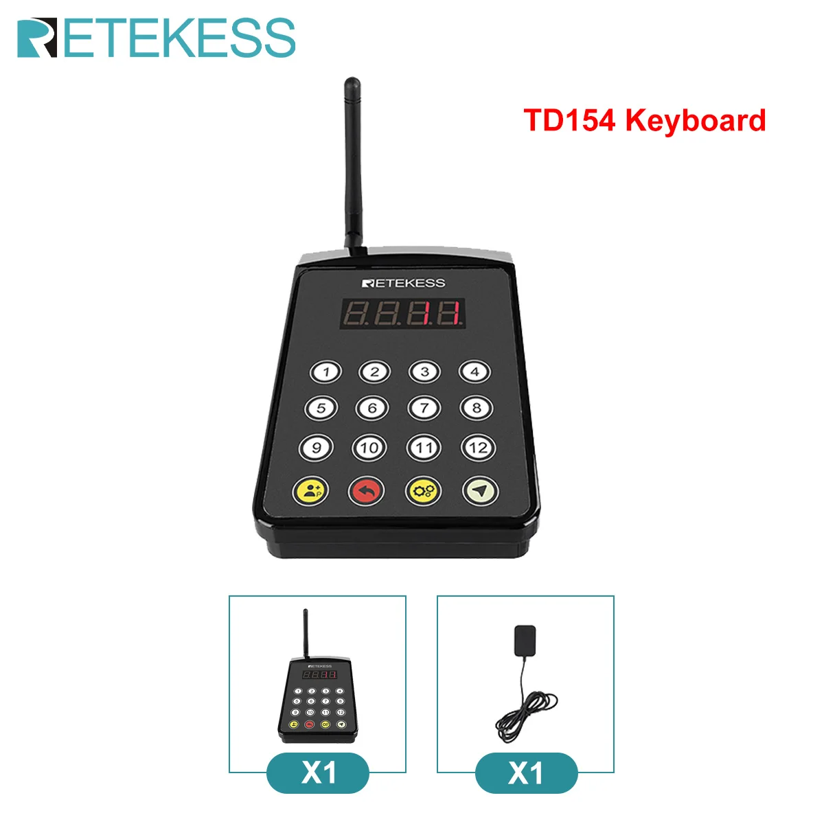 RETEKESS TD154 Kitchen Waiter Calling System Restaurant Pager For Server TD113 Waterproof Watch Receivers For Coffee Bar Hotel image 3