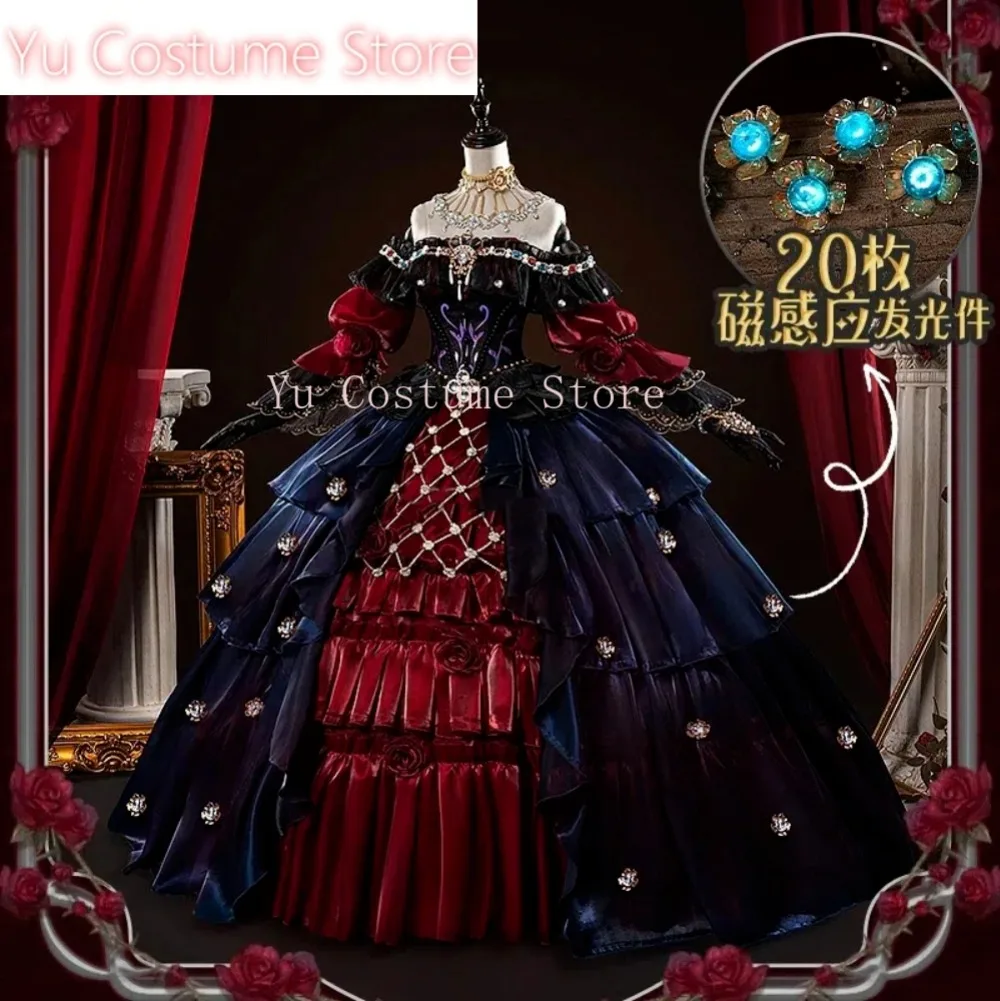 Yu Costume Identity V Marie Bloody Queen Game Suit Elegant Dress Uniform Cosplay Costume Halloween Carnival Party Outfit Women