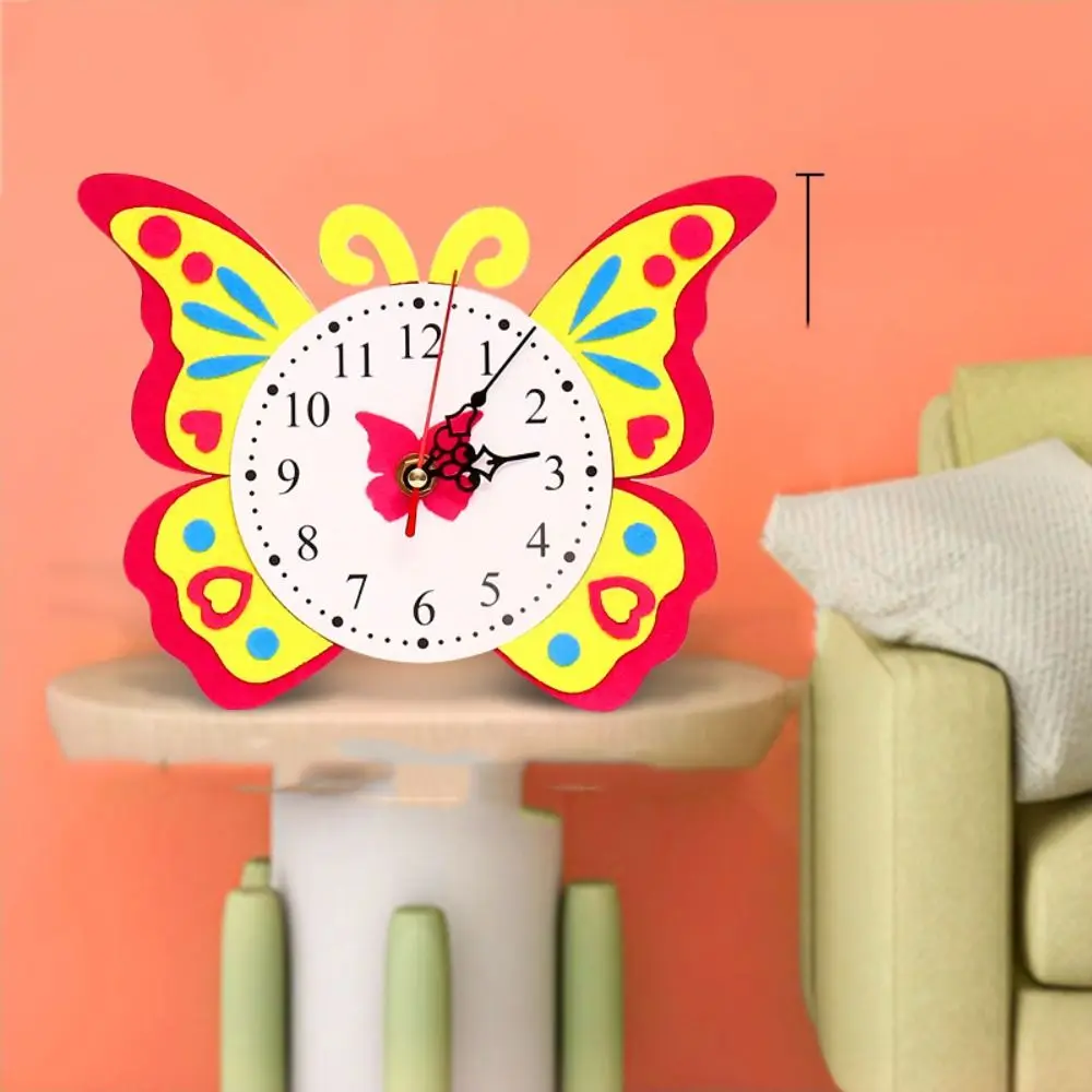

Nonwoven Fabric Cognition Clocks Toys Cartoon Clock DIY Puzzle DIY Clock Toys Hour Minute Second Time Teaching Aid Kids Gift