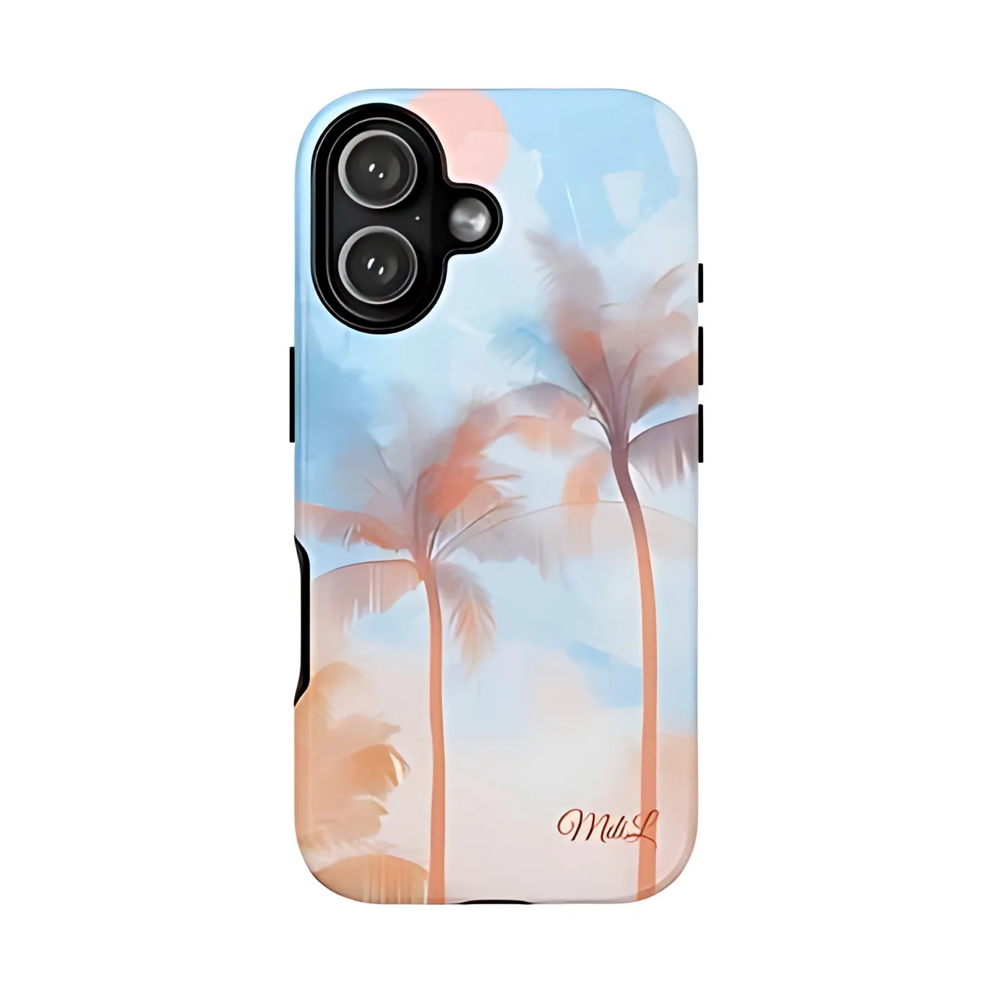 Soft Palm Tree View Phone Case for Samsung Galaxy S20 S23 S24 S25 S26 FE Plus Ultra Edge 4G 5G Luxury Double-layer Back Cover