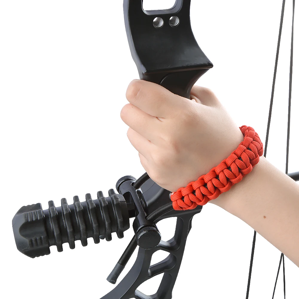 1 قطعة مجمع القوس المعصم حبل متعدد الوظائف اللون شريط للرسغ المعادن تصاعد مسامير النايلون حبل مضفر الصيد اطلاق النار Acc #2