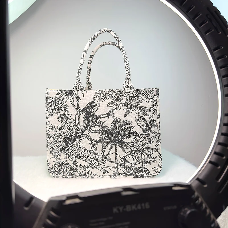 Borsa Tote di marca JIOMAY per donna, borsa di design di lusso, tasca interna da viaggio con cerniera, borsa a tracolla Shopper con ricamo, 2024