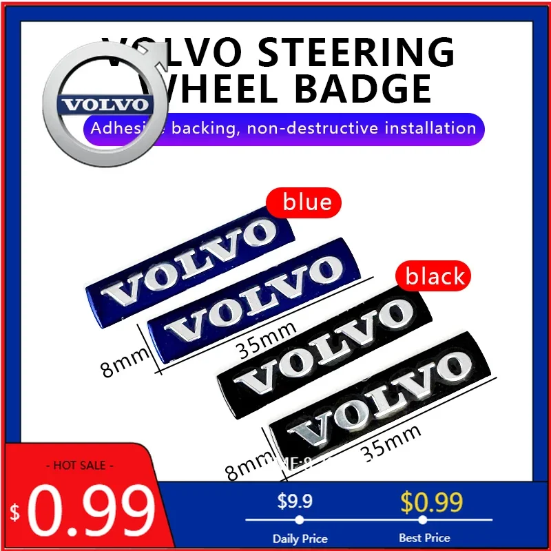 

Наклейки на руль Volvo (2026 г., горячая новинка) 35*8 мм для Volvo XC90, V90, XC60, V40, S60, V60, S40 (до 2010 г.)