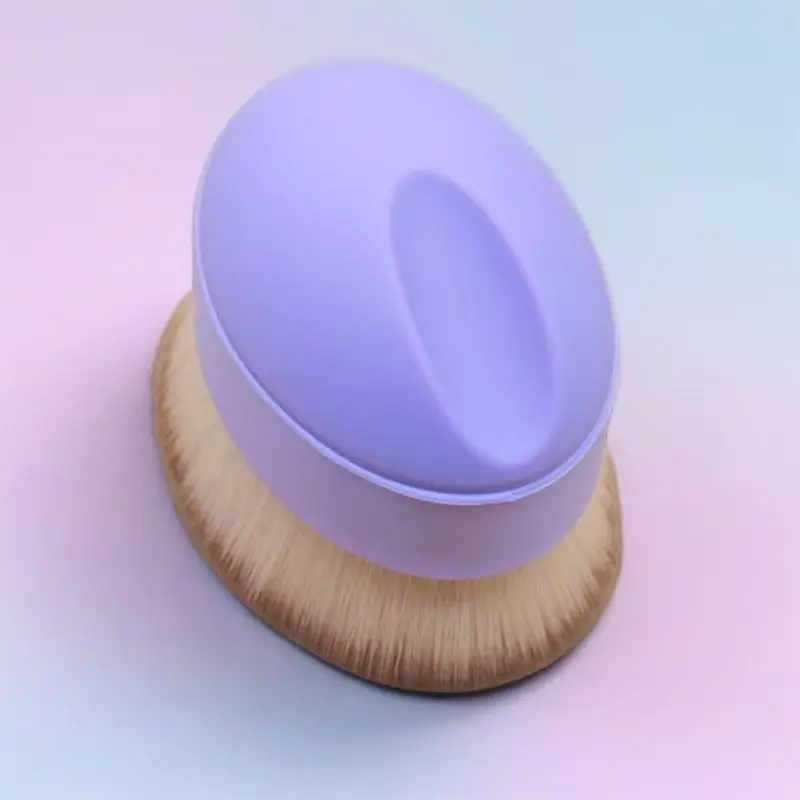 Large Purple Foundation Brush Soft Glow Blush Brush Soft Fiber Hair Fashion Face Brush