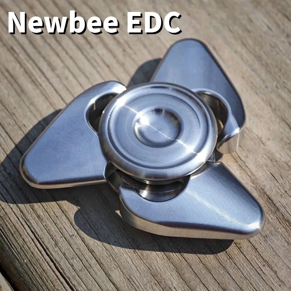 Newbee EDC moulin à vent Fidget Spinner tungstène manipulation sensation gyroscope soulagement du Stress jouet Fidget jouets métal trois lames Fidget Spinner