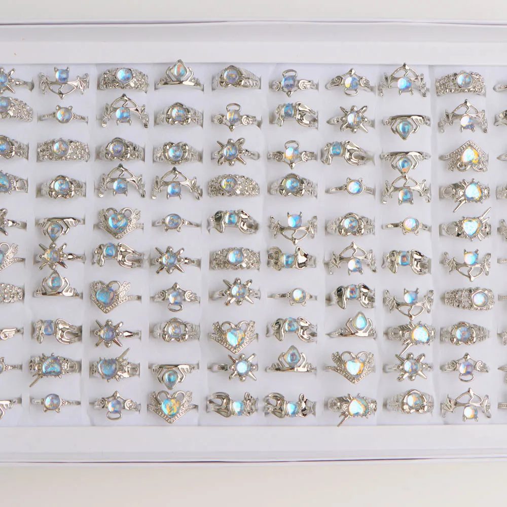 10/20/قطعة/الوحدة موضة سحر لامعة حجر الراين خواتم الاصبع للنساء مزيج نمط بسيط الزفاف المشاركة مجوهرات هدايا الحفلات