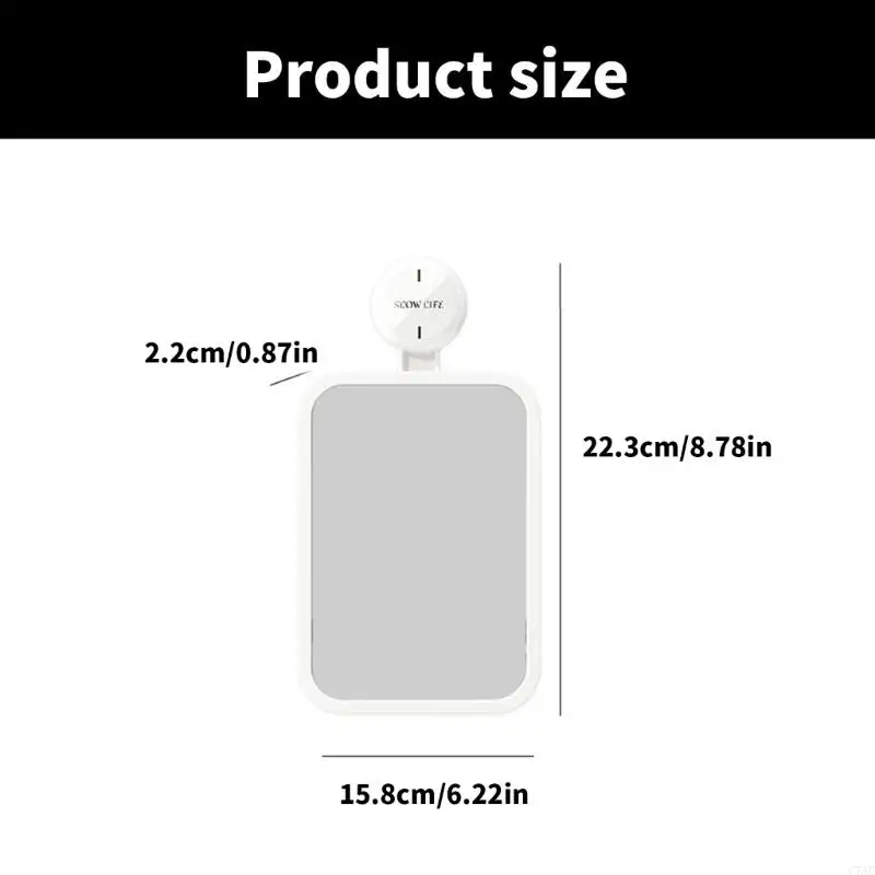 Fogless Shower Mirror Wall Shave Mirrors for Camping and Traveling Easy to Use C7AC