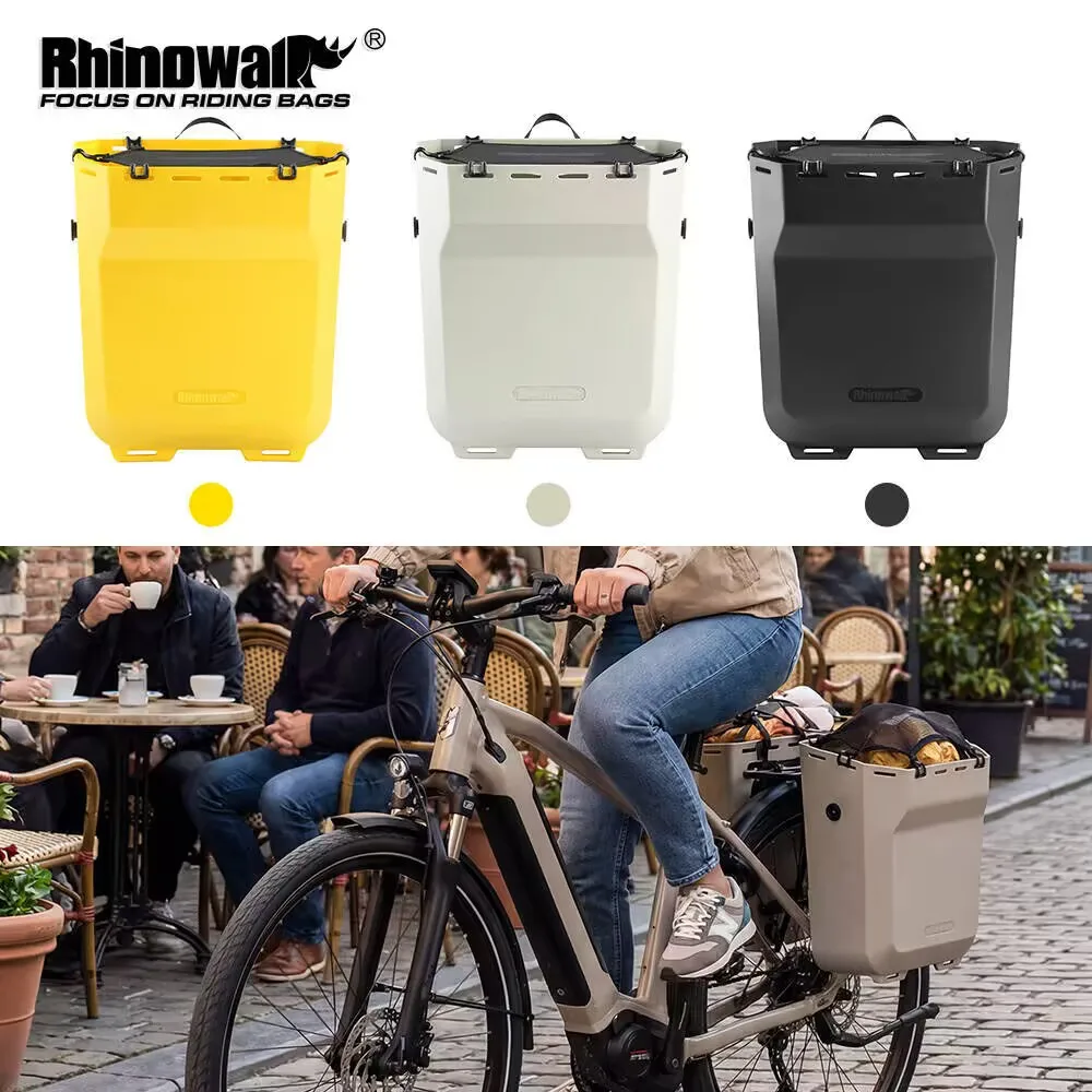

Rhinowalk Bike Side Box Basket 20L Cycling Storage Luggage With UFO Buckle System&Net Bag Lid Anti Deformation Bicycle Backpack