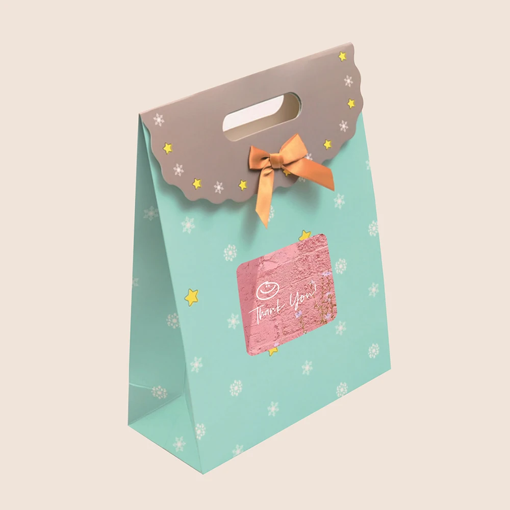 Etiqueta de agradecimiento Floral, pegatinas de sellado decorativas cuadradas para Baby Shower, envolturas de regalo de boda, bolsas de correo, 50-300 piezas