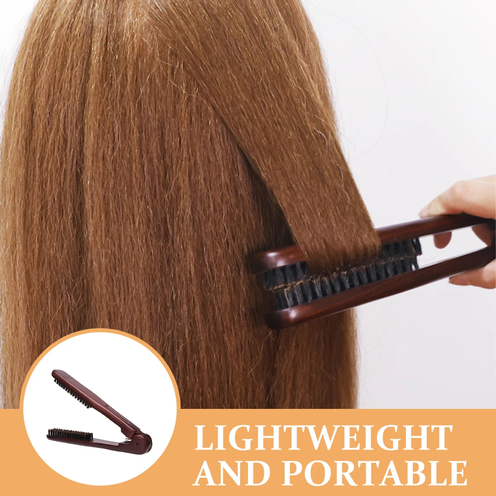 Escova Alisadora de Cabelo com Placas Duplas para Estilização Suave Design Portátil