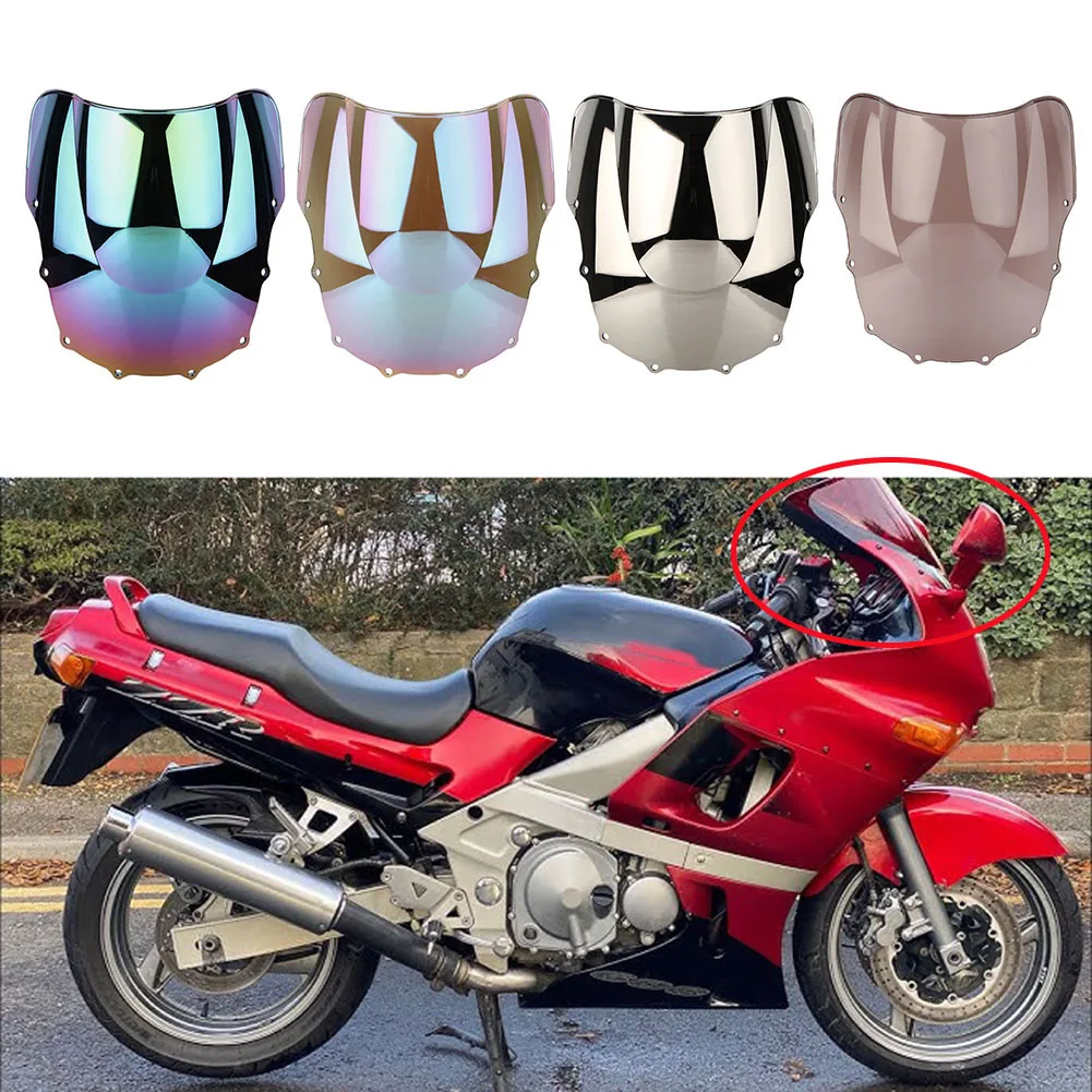 Front Clear/Dark/Iridium Wind Deflector Windshield Windscreen Double Bubble For Kawasaki ZZR400 1993-2007 Or ZZR600 1993-2004