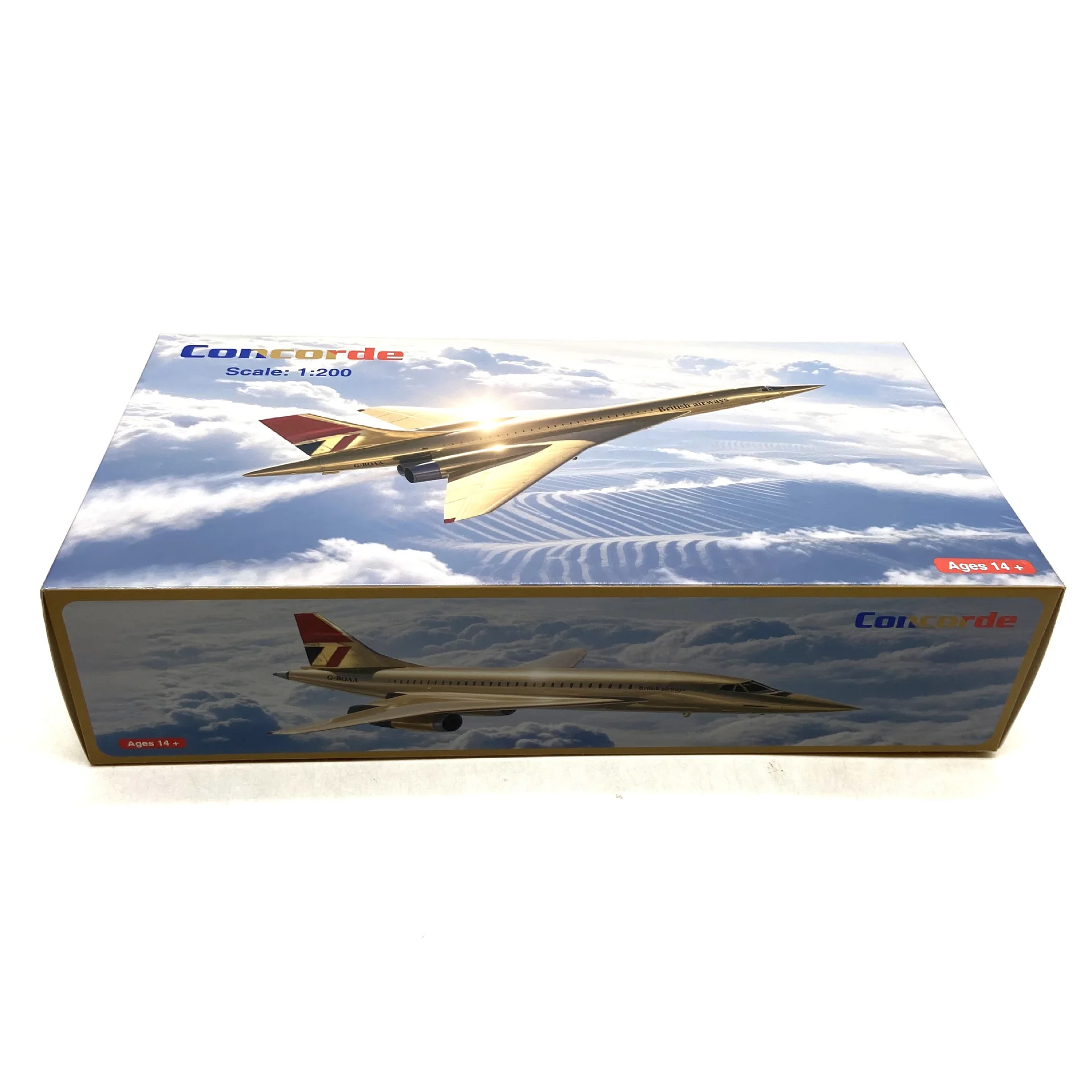 1:200 Scale Gold-Plated Concorde Supersonic Passenger Jet Die-Cast Alloy Aircraft Model Toy Collectible Display Piece