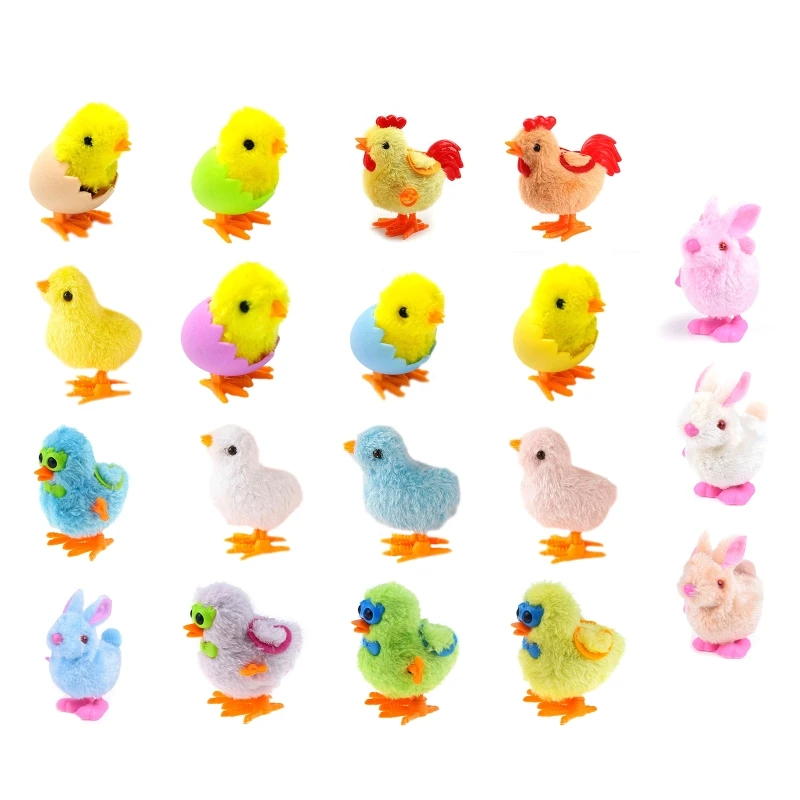 

3.5’’ Windup Toy w/ Spring Powered Plastic Walking Chick/Bunny Infant Favor Set