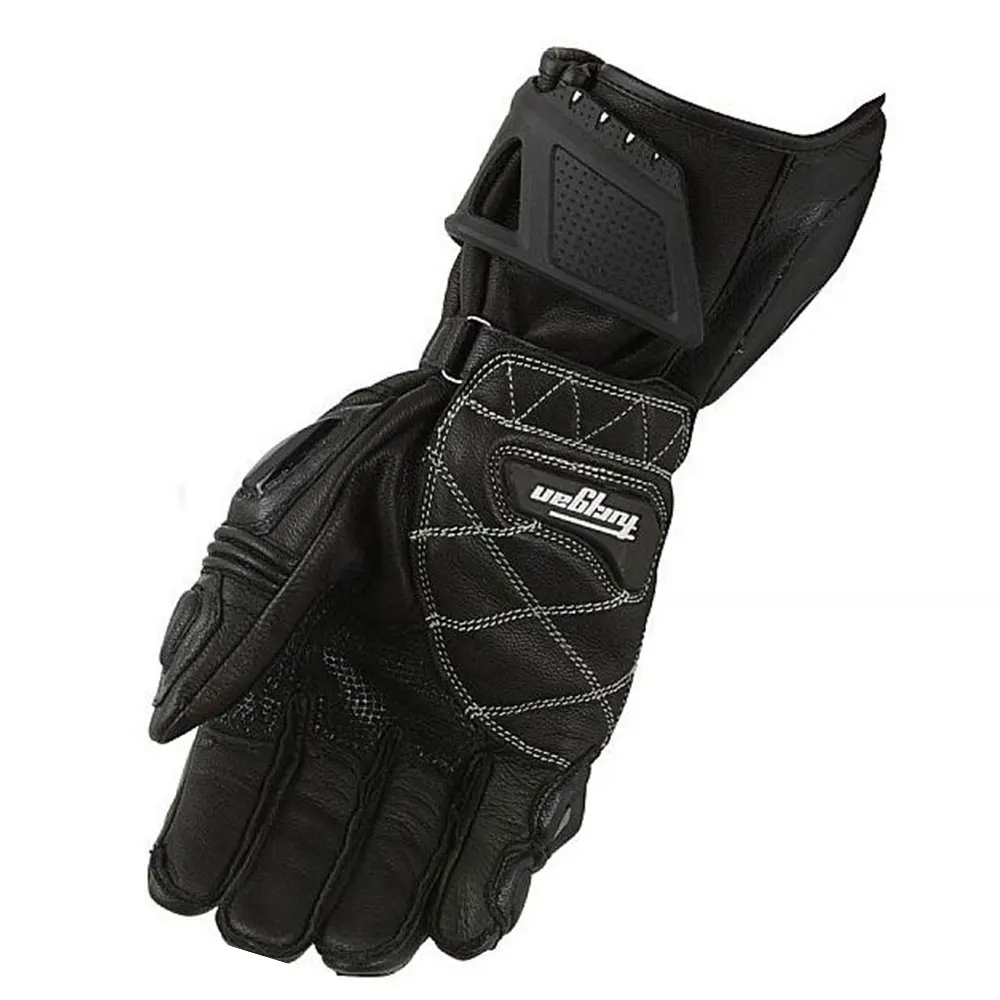 Guantes de cuero genuino para motocicleta, manoplas transpirables de dedo completo, protección para deportes al aire libre, resistentes al desgaste,