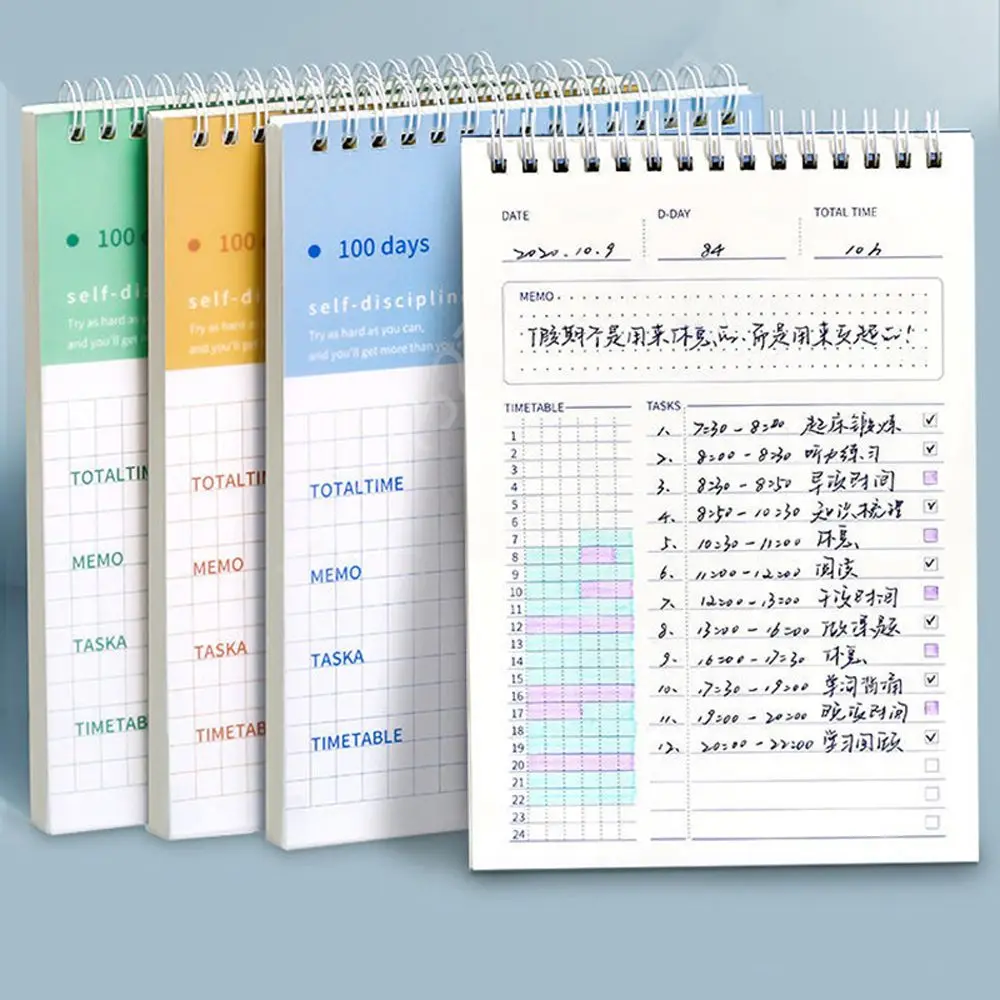 

Timetable Dream Planner Stationery Supplies Goal Setting A5 Spiral Notepad Goals Notebook Loose-Leaf Diary Schedule Book