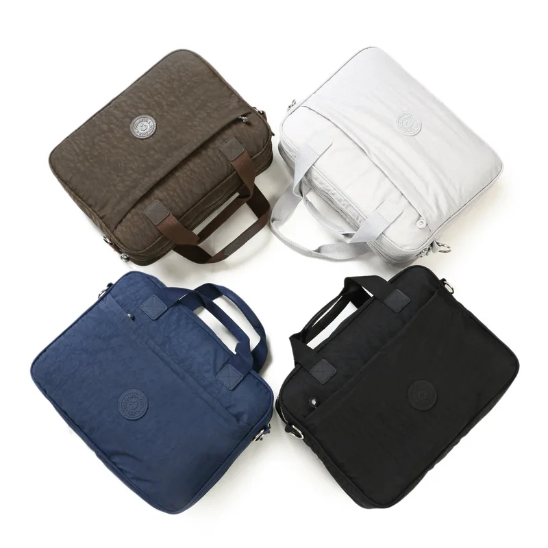 Sac élégant en nylon pour ordinateur portable pour hommes et femmes – Porte-documents d'affaires léger, fourre-tout de banlieue de grande capacité avec dragonne