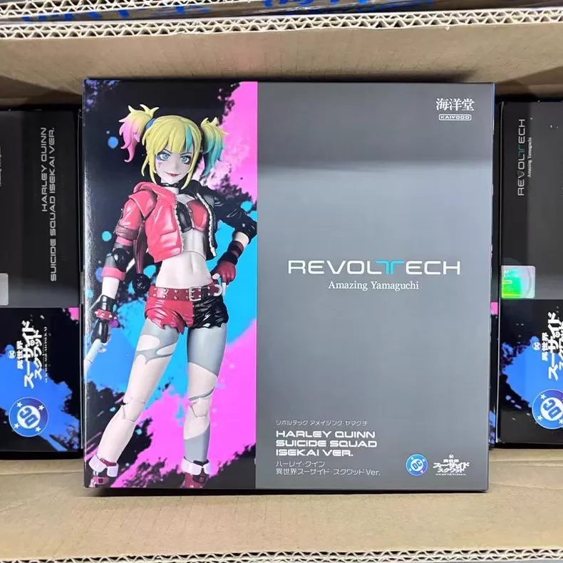 En stock: Kaiyodo Harley Quinn Revoltech AMAZING YAMAGUCHI Escuadrón Suicida The Clown's Girl - Figura articulada de colección