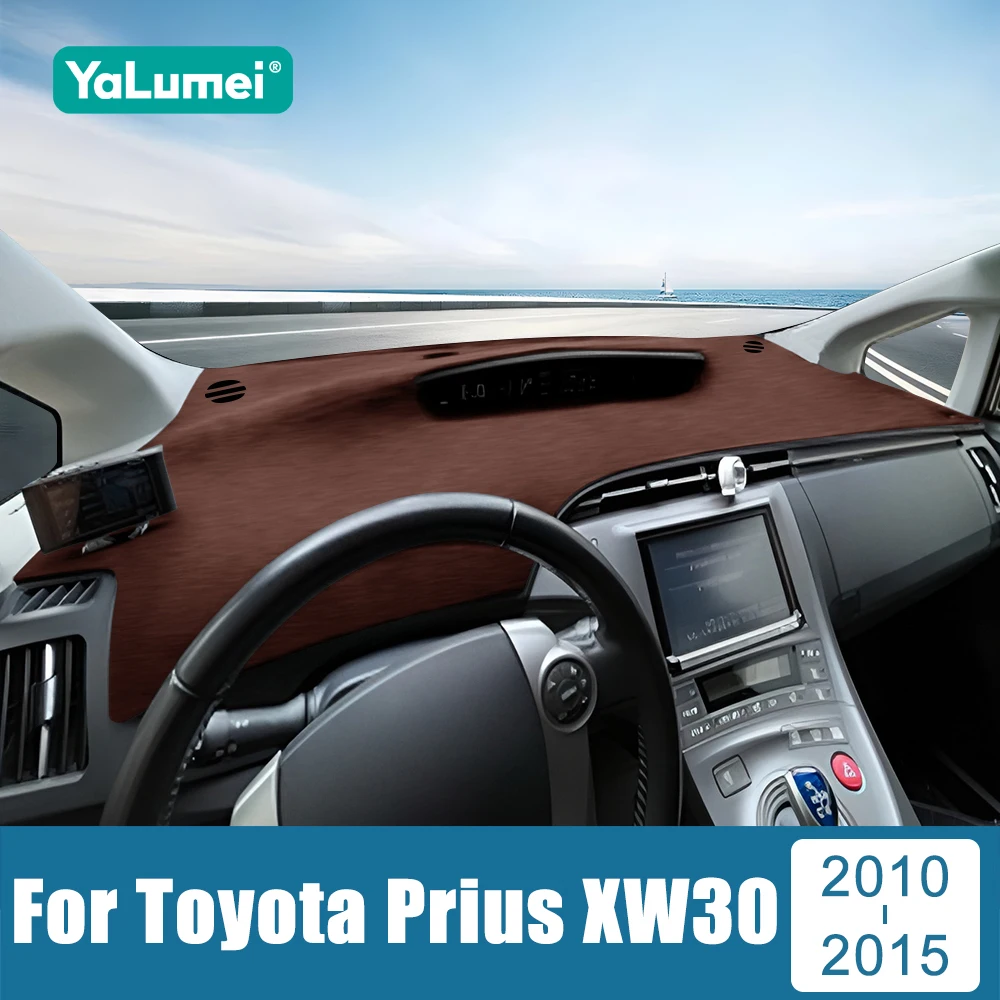 

Для Toyota Prius XW30 2010 2011 2012 2013 2014 2015 крышка приборной панели автомобиля избегайте световой козырек от солнца анти-УФ ковры нескользящие коврики