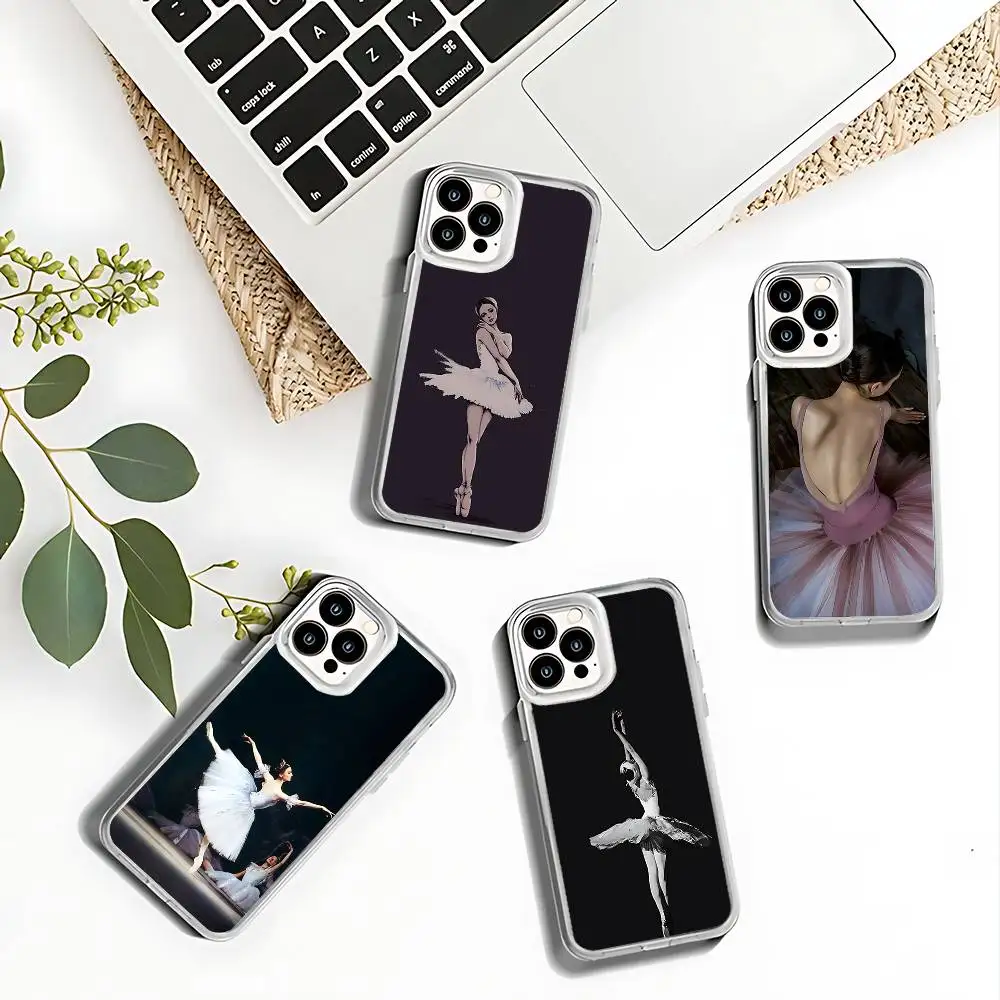 

Ballerina Ballet Dancing Phone Case For iPhone 17,16,15,14,13,12,11 Pro,Max,Plus,X,XS,XR,SE4,E Mini Transparent Soft Cover