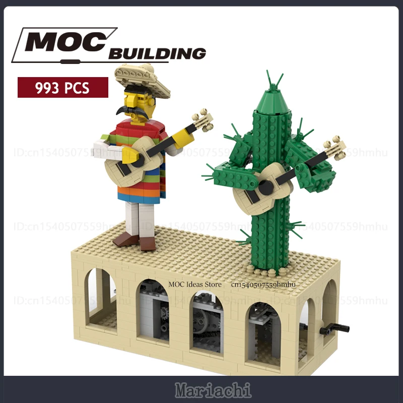 

MOC Building Blocks GBC Module Busker Band Model Automaton DIY Assembly Technology Bricks Collection Display Toys Creative Gifts