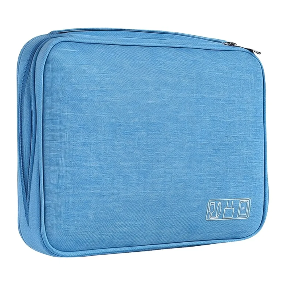 Referee Headset Storage Bag 25x19x10cm Waterproof Nylon Case with Removable Dividers and Mesh Pockets for Radios Earpieces